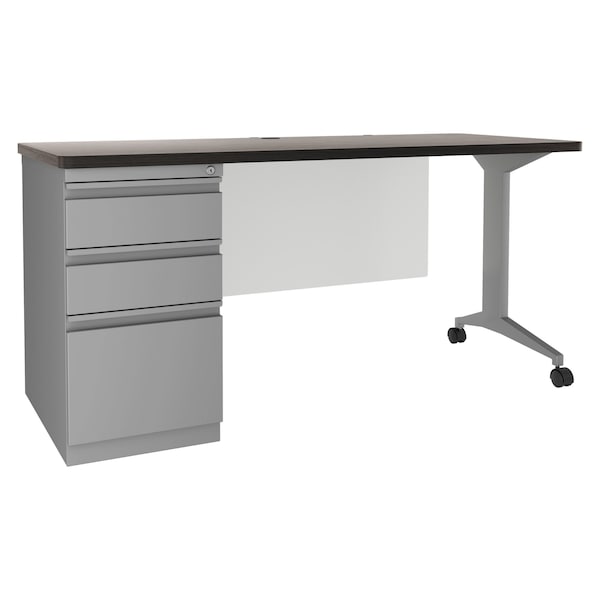 Hirsh Commercial Desks, 24 in D X 28.75 in H, 60 in W X Steel, Laminate 24227 - main